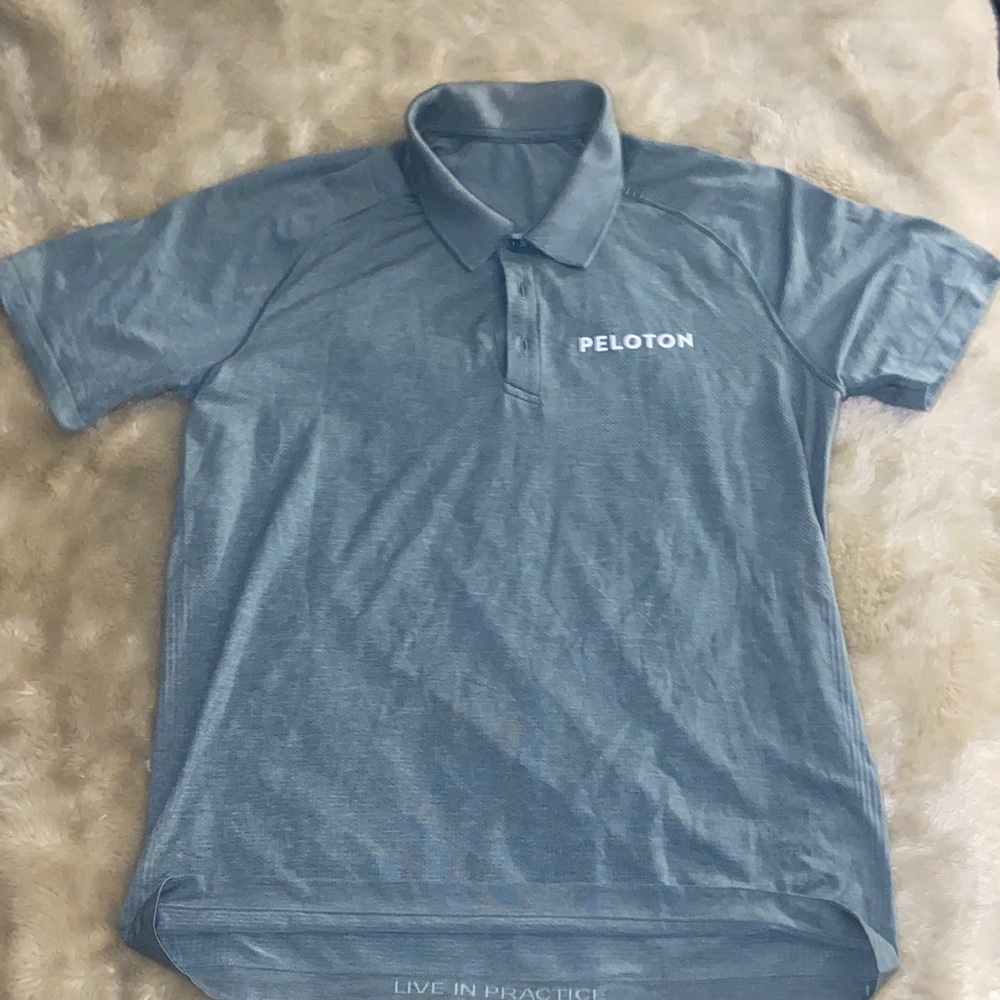 Peloton Light Blue Short-Sleeve Performance Polo